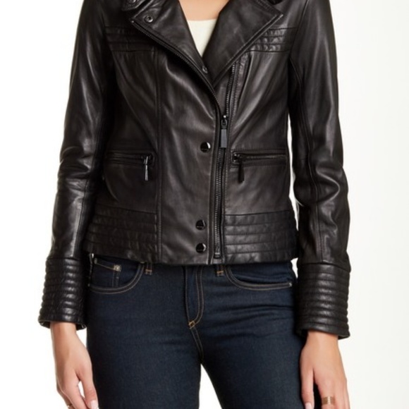 Vince Camuto Jackets & Blazers - VINCE CAMUTO Black Leather Moto Jacket